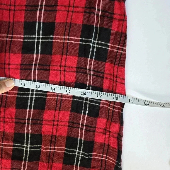 Zara black and red plaid distressed fringe punk holiday maxi dress sz M - Picture 7 of 9